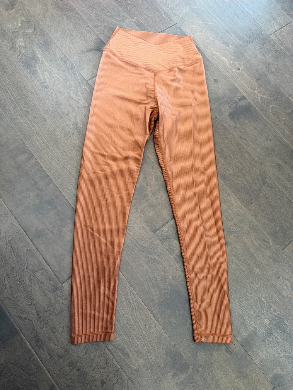 aerie Rust Ribbed High-Waist Leggings